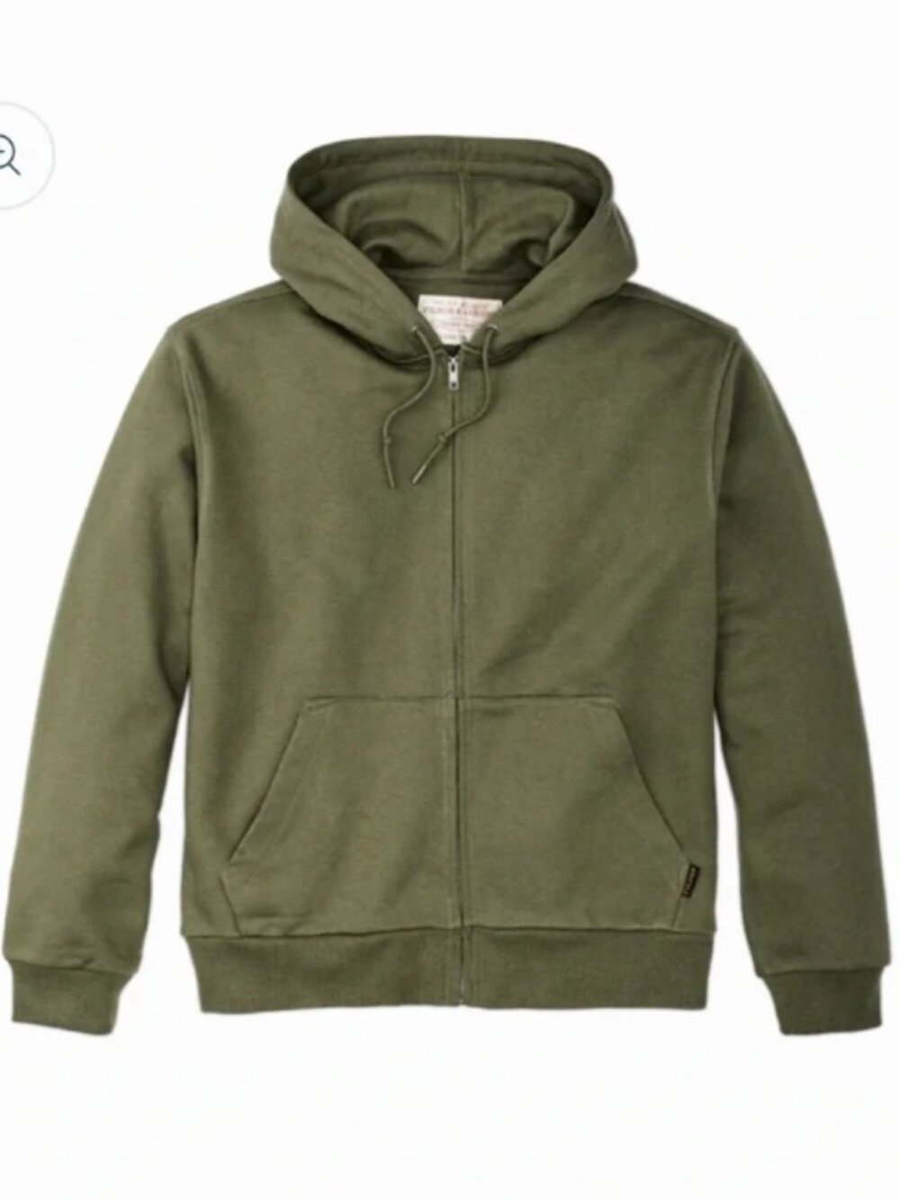 Filson Prospector Full-Zip Hoodie Sweatshirt, Drab Green - Mens XL